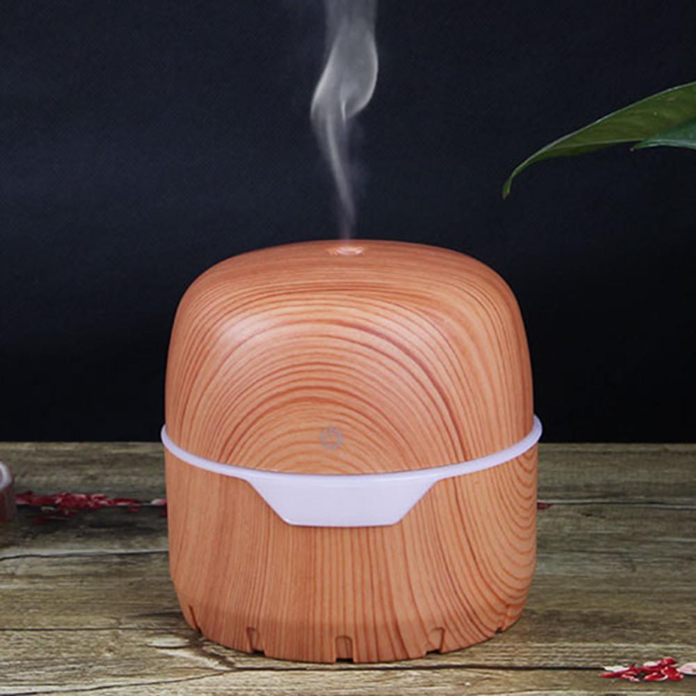 Essensiell aromaoljediffusor ultralyd kul tåke usb luftfukter renser 7 fargeskifte ledet nattlys fuktighetskontor: Brun