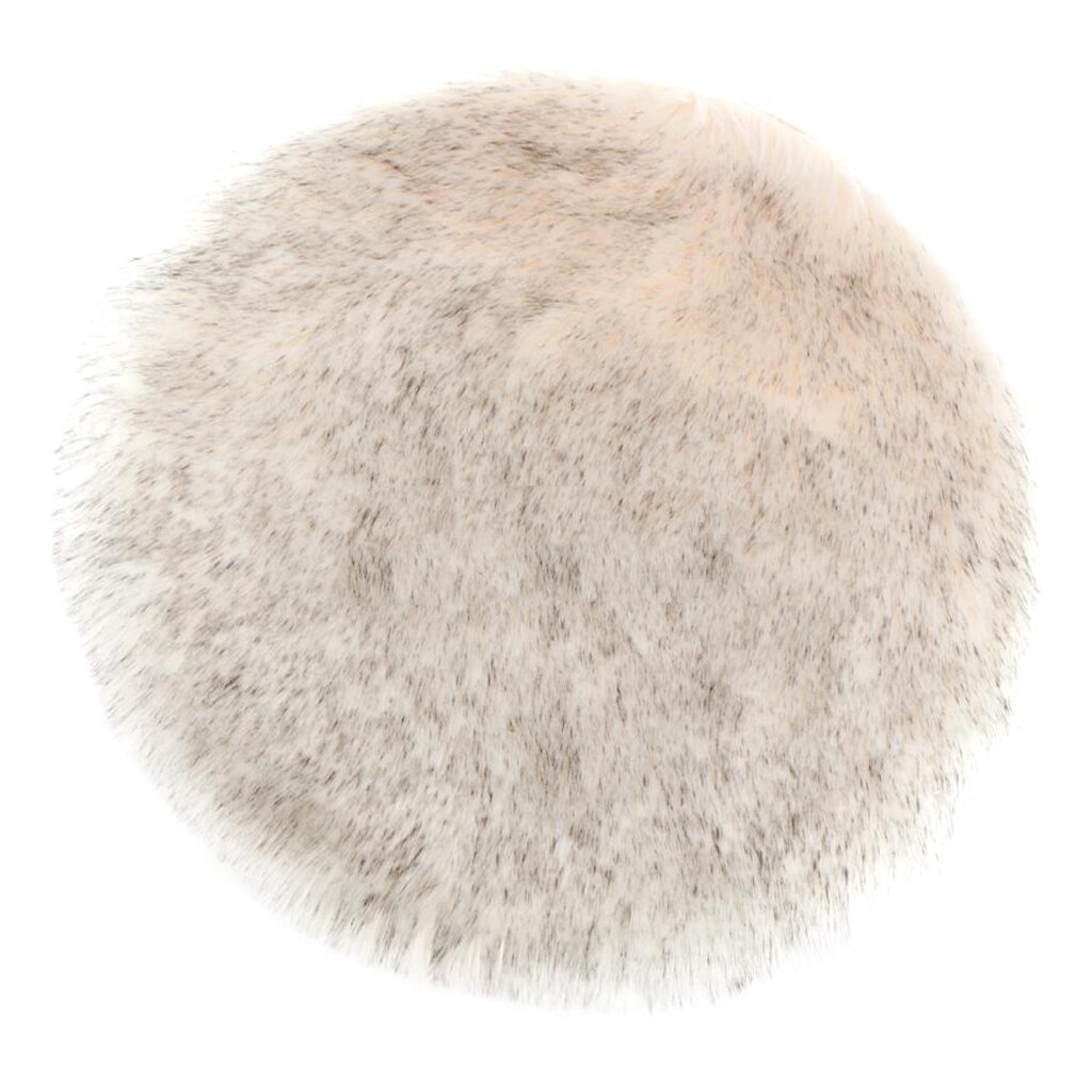 Runde 30cm fåreskindhårede tæpper faux matte pels slette blødt lille tæppe