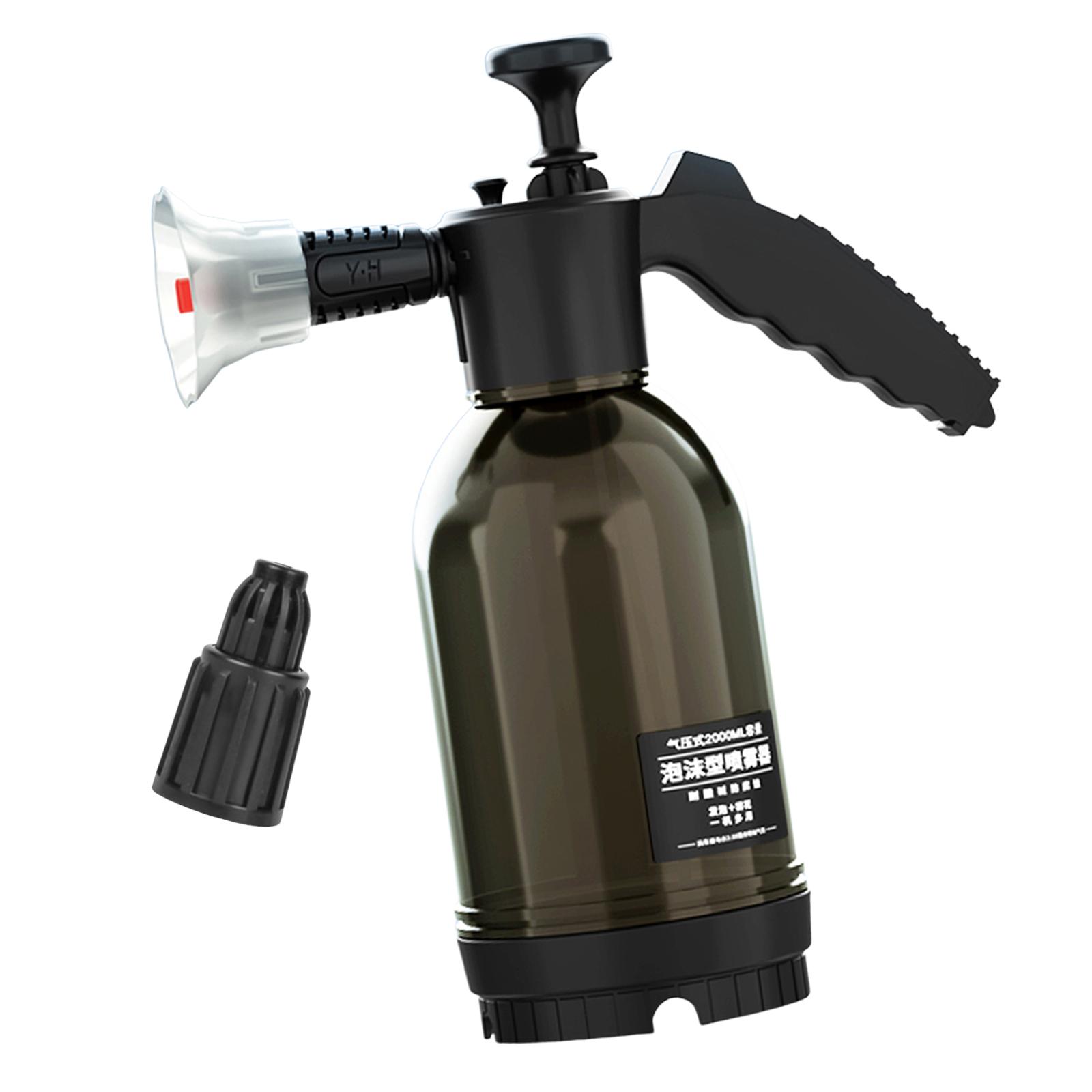 car wash Foam Pressure Sprayer 2L Multipurpose Water Spray Bottle Auto Cleaning Equipment for Indoor: Brown