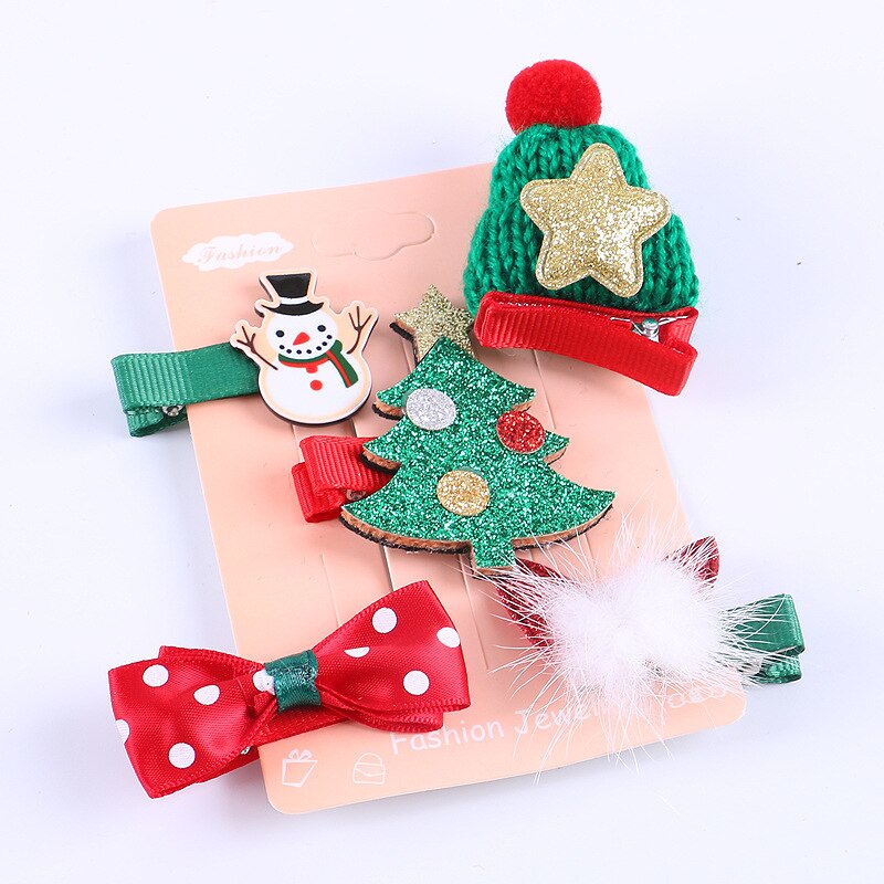 Baby Meisjes Kerst Haar Clip Haarspeld Barrette Accessoires Xmas: B