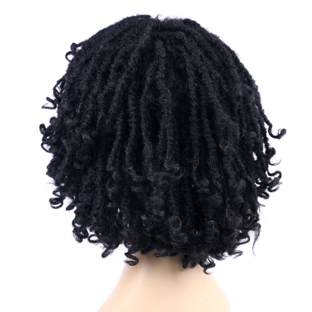 Goddess Locs Crochet Braids Bobo Wig Dreadlock Wig Twist Wigs Synthetic Hair Fuax Locs Cute Crochet Braided Wigs for Black Women: Default Title