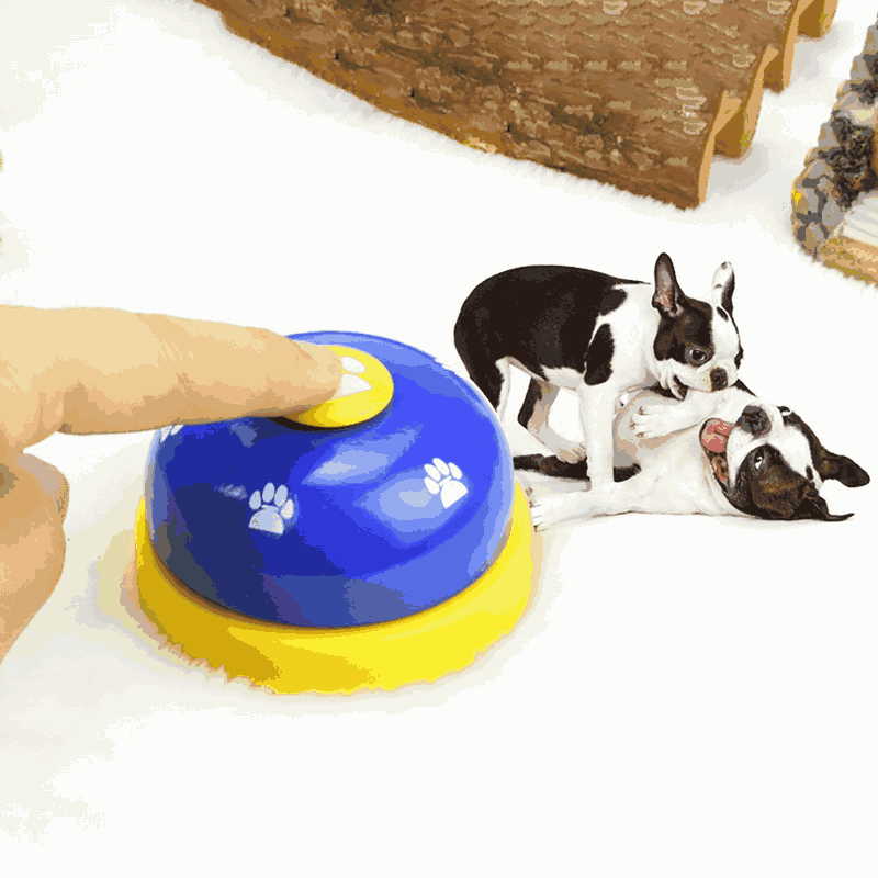 Sonnerie pour animal de compagnie, impression d&#39;empreinte de pas, couleur assortie, amusante, pour chien: Bleu