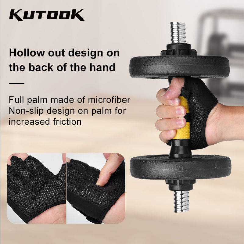 KUTOOK Gewichtheber-Handschuhe, vollständiger Handflächenschutz, Gewichtheben, Fitness, Workout, Trainingshandschuhe für Männer und Frauen, Sport- und Fitnessstudio-Handschuhe