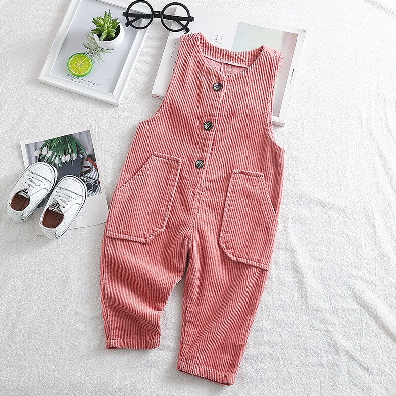 5063 Baby Kids Corduroy Losse Overalls Leuke Kids Alle Match Jarretel Broek Casual Jongens Broek 1-5 Jaar Baby overalls Outfits