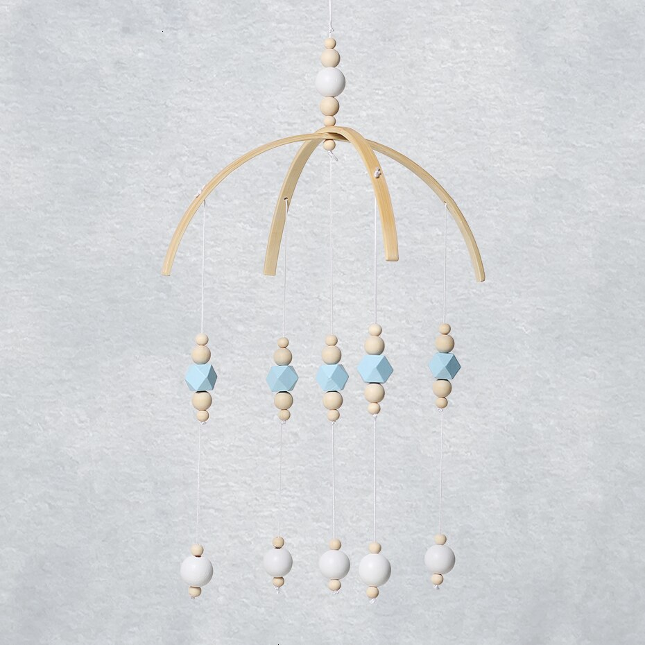 Nuovo Bella in Legno Carillon di Vento Campana Del bambino Giocattoli Mobili Perline di Legno Presepe nordico Decorazione