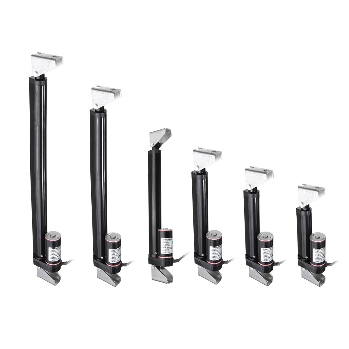 900N 225Lbs 2-16 Inch Zwart Lineaire Actuator Slag Max Lift Output 12V Dc 7-10 mm/s Electrichigh Snelheid Lineaire Actuator