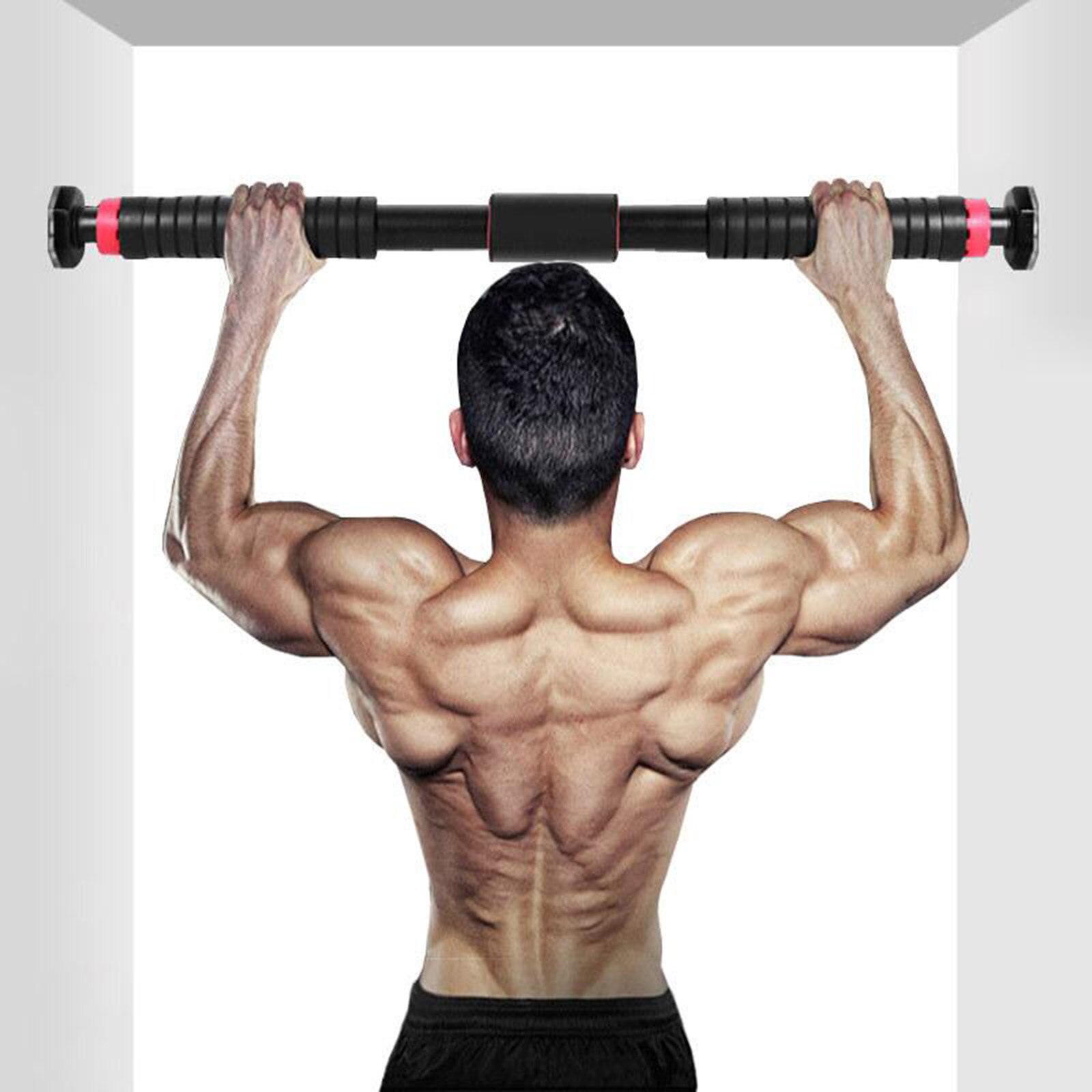 Pull Up Bar for Doorway, Chin Up Bar No Screw Install, Upper Body Strength Workout Bar, Exercise Fitness Workout Bar Adjustable: 95-125CM