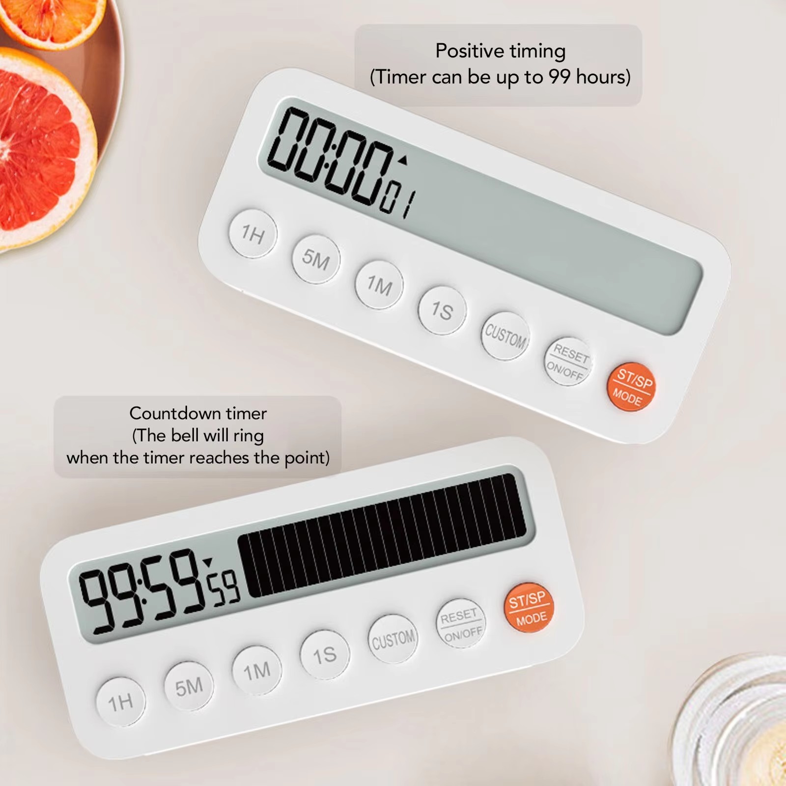Portable Digital Timer With Progress Bar Time Display Study Stopwatch Timer Kitchen Cooking Timer Wallmounted Magnetic Timer