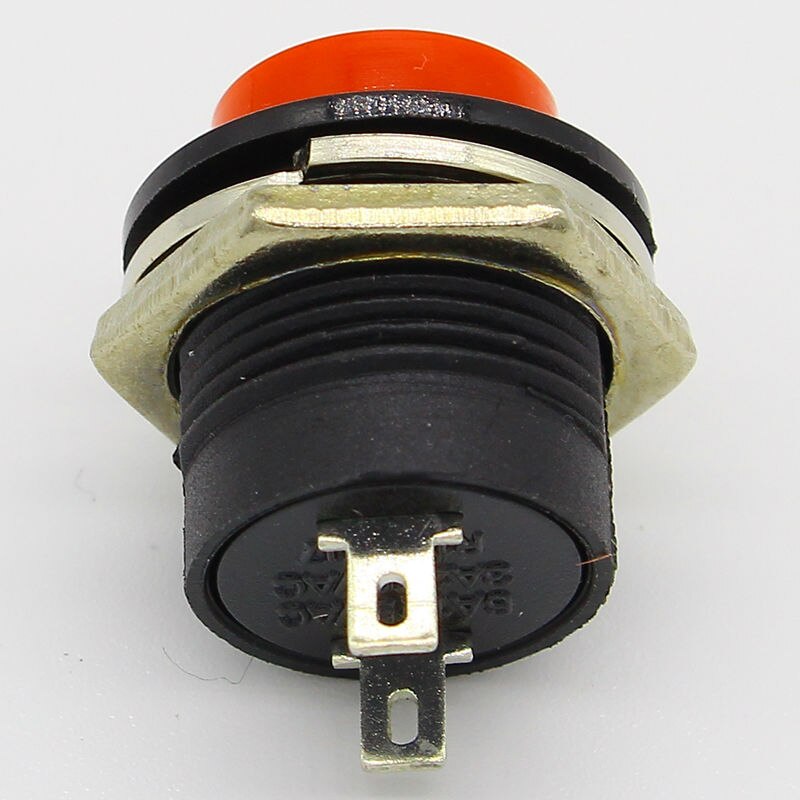 6 stk  r13-507 momentan spst ingen rød rund hætte trykknap kontakt  ac 6a/125v 3a/250v 6 farve
