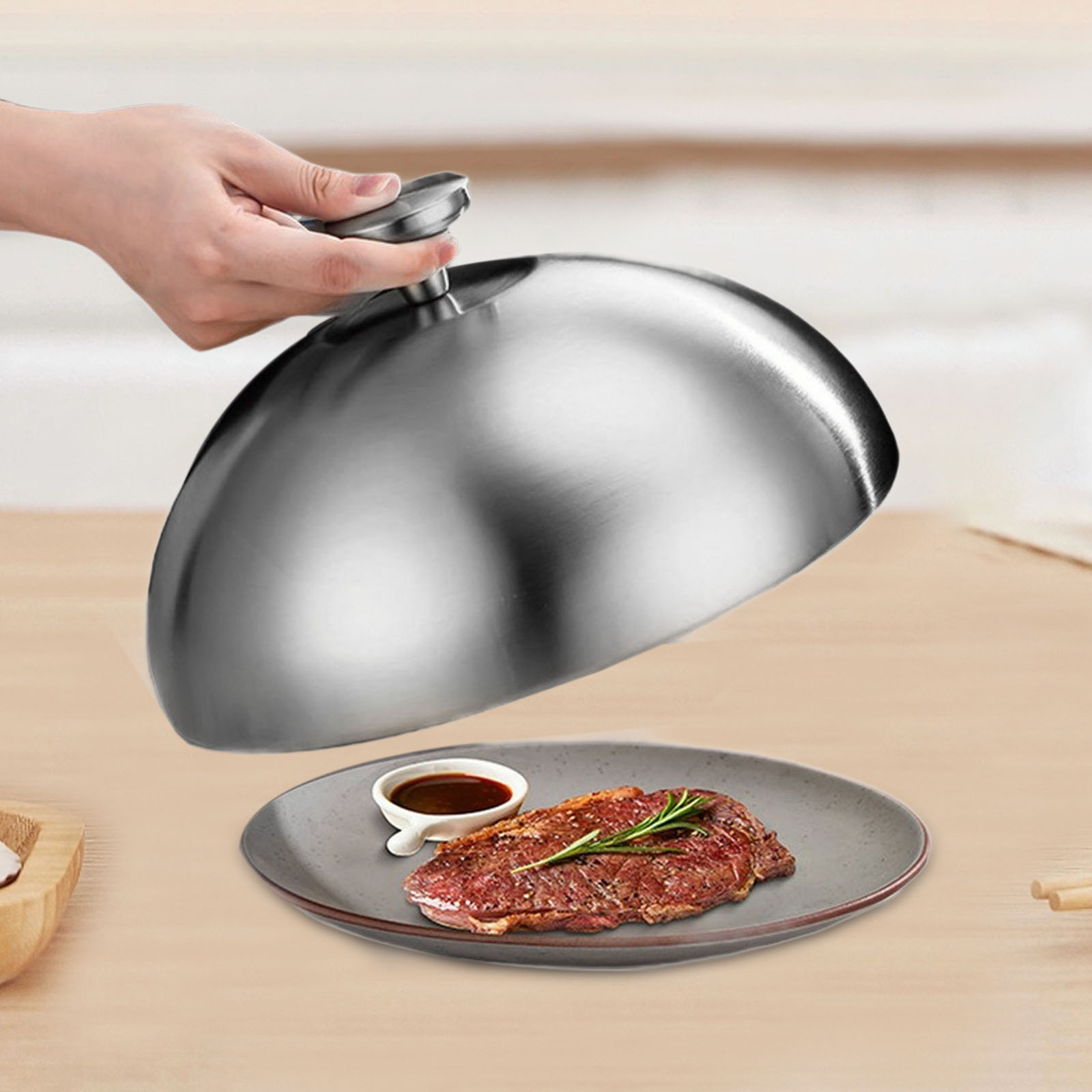 Burger Cover Universal Grilling Heavy Duty Stainless Steel Cheese Melting Cover for Teppanyaki Hamburger Steaming Outdoor BBQ