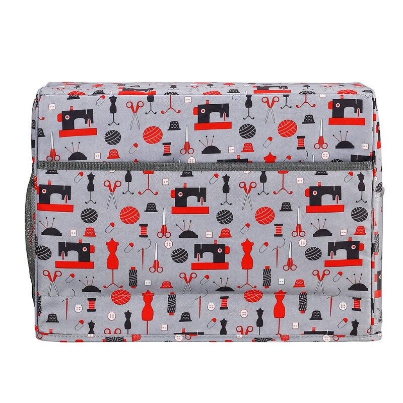 Sewing Machine Cover with Storage Bag Protective Quilted Dust Cover with Pockets
