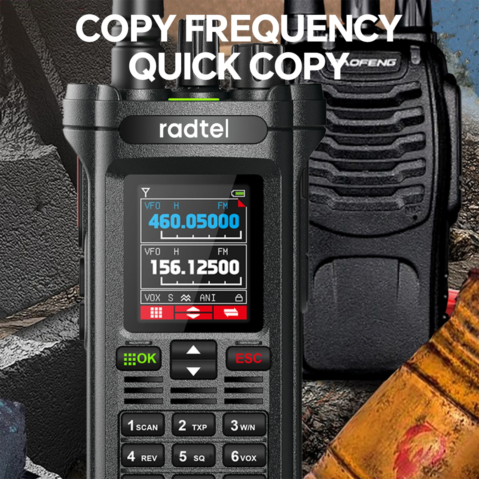 Radtel RT-751 10 W Luft Band Walkie Talkie Dual Band Amateur Amateurfunk 199CH HT USB-C Akku NOAA FM bin Zwei-Wege-Radio