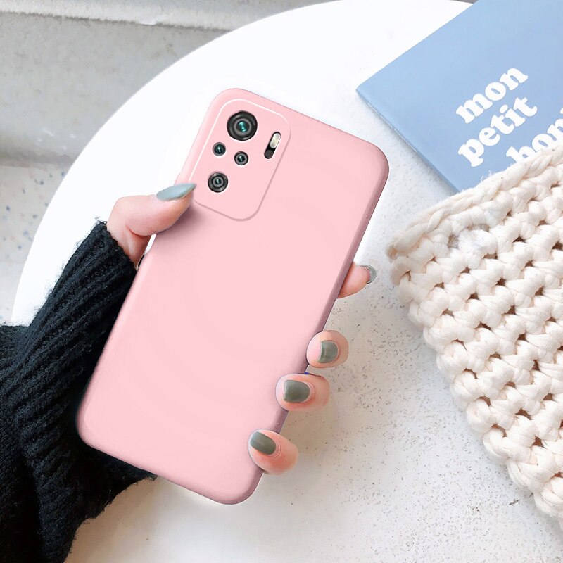 camera protector case for xiaomi redmi note 10 10S pro max 6.43 inch cover coque funda thin matte soft tpu no fingerprint shell: For Redmi Note 10S / light pink