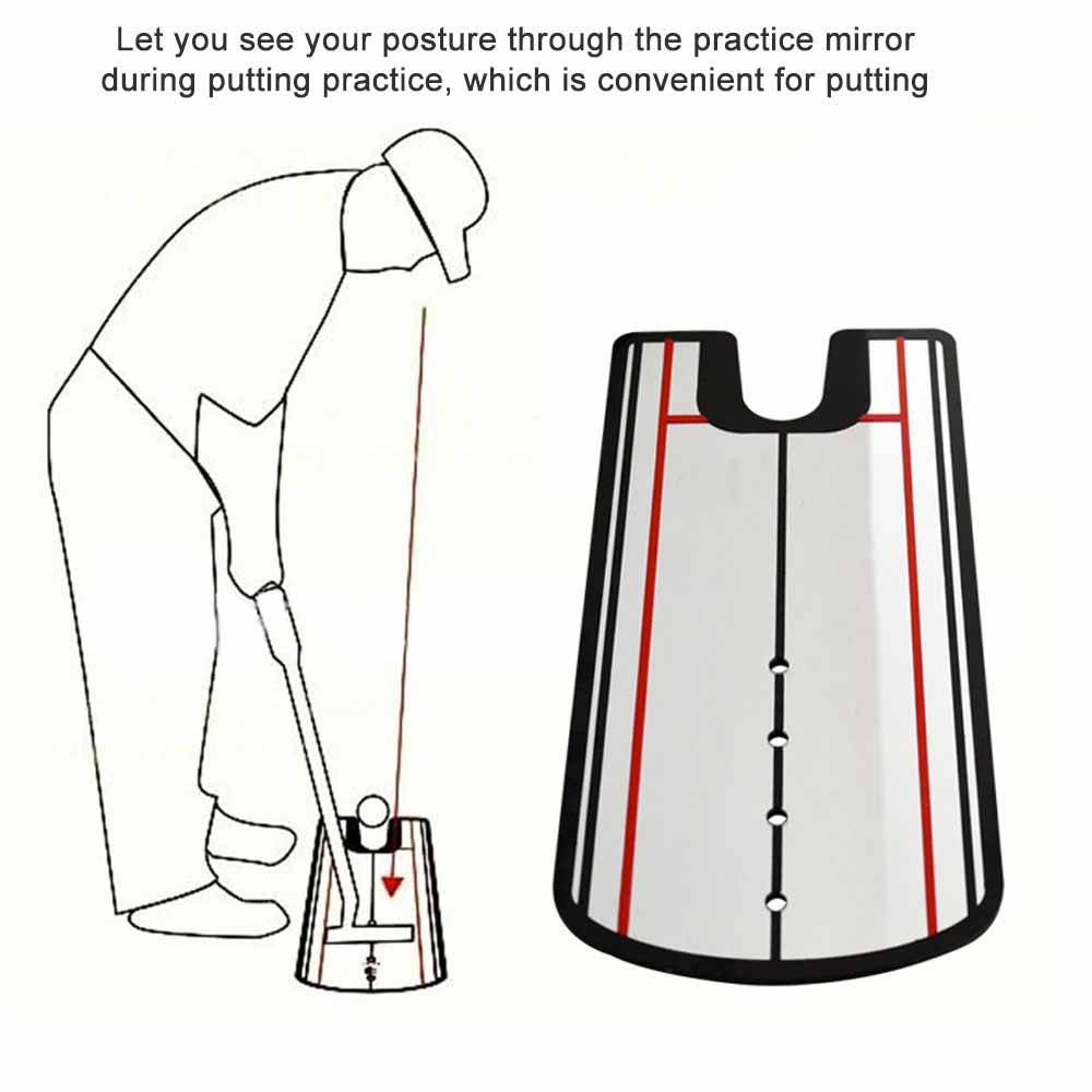 Golf Putting Mirror Alignment Training Aid Swing TrainerGolf Swing Straight Practice Eye Line Golf Accessories