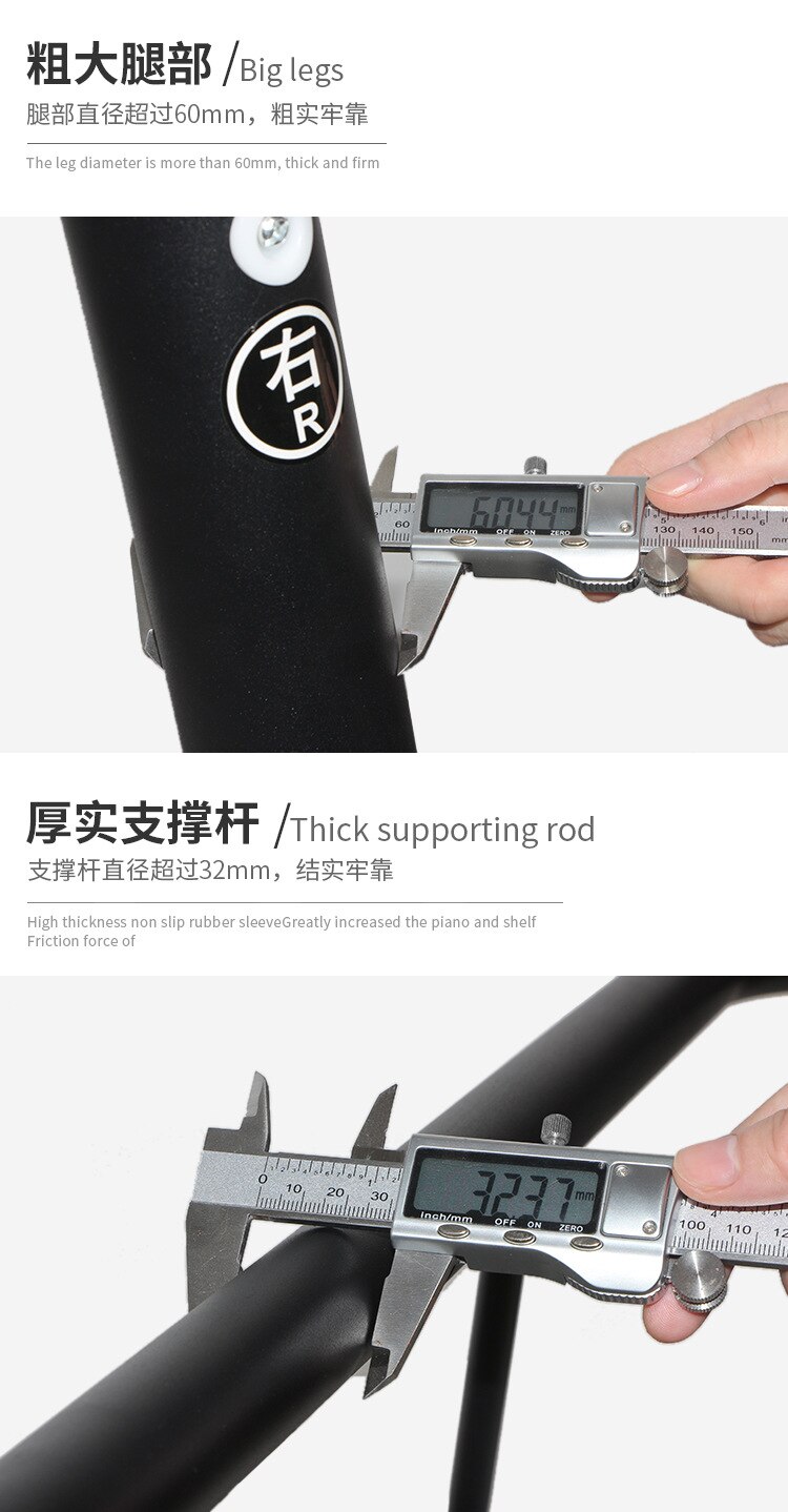 Keyboard Stand U Style Thickening Metal Tube Strong Durable for Electronic Digital Piano Adjustable Heavy-Duty Brace Rack Holder