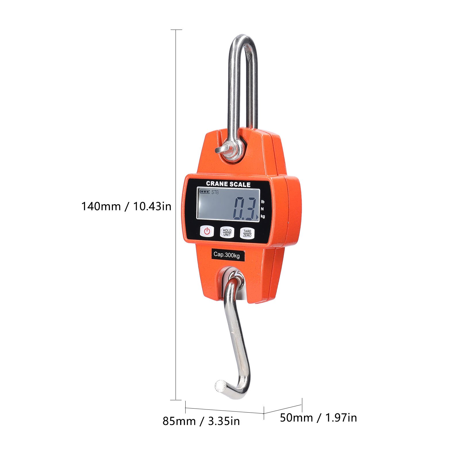 Mini LCD Digital 30-300kg Portable Industrial Electronic Heavy Duty Weight Hook Crane Hanging-Scale Home Hanging Scale