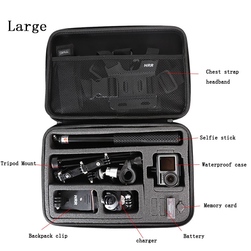 tragen Lagerung Tasche EVA Schutzhülle PU Kasten Für GoPro Held 9 8 7 6 5 Xiaomi YI 4K sjcam EKEN DJI Osmo Aktion Zubehör Kamera