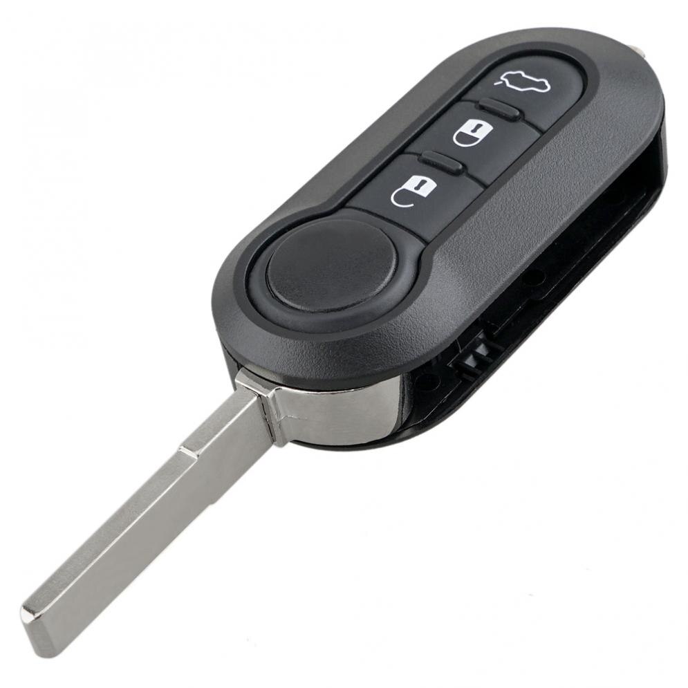 3 boutons Smart voiture clé coquille télécommande boîtier pliant remplacement voiture clé étui pour Fiat 500 Panda Punto Bravo