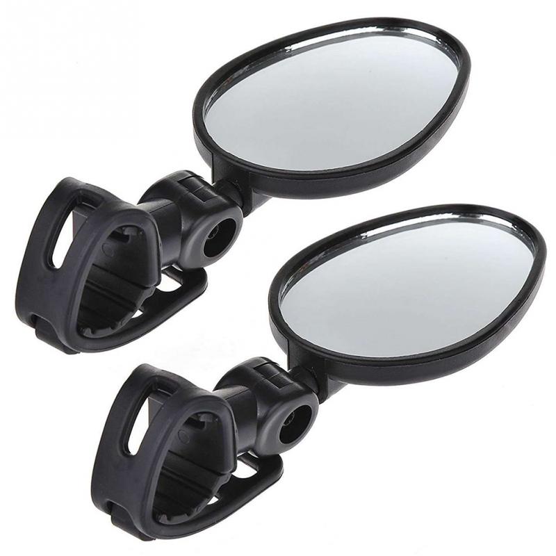 1PC de alta definición ciclismo trasera de vidrio de espejos deportivo Universal bicicleta accesorios gran angular 360 rotación claro #137: 1 Pair