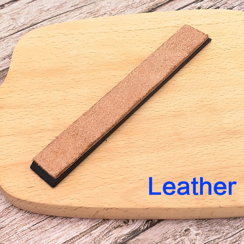 Slijpen Slijpsteen Vaste Hoek Puntenslijper Slijpen Water Steen Keukenmes Apex Edge Professionele Polijstpasta Lederen Set: Leather