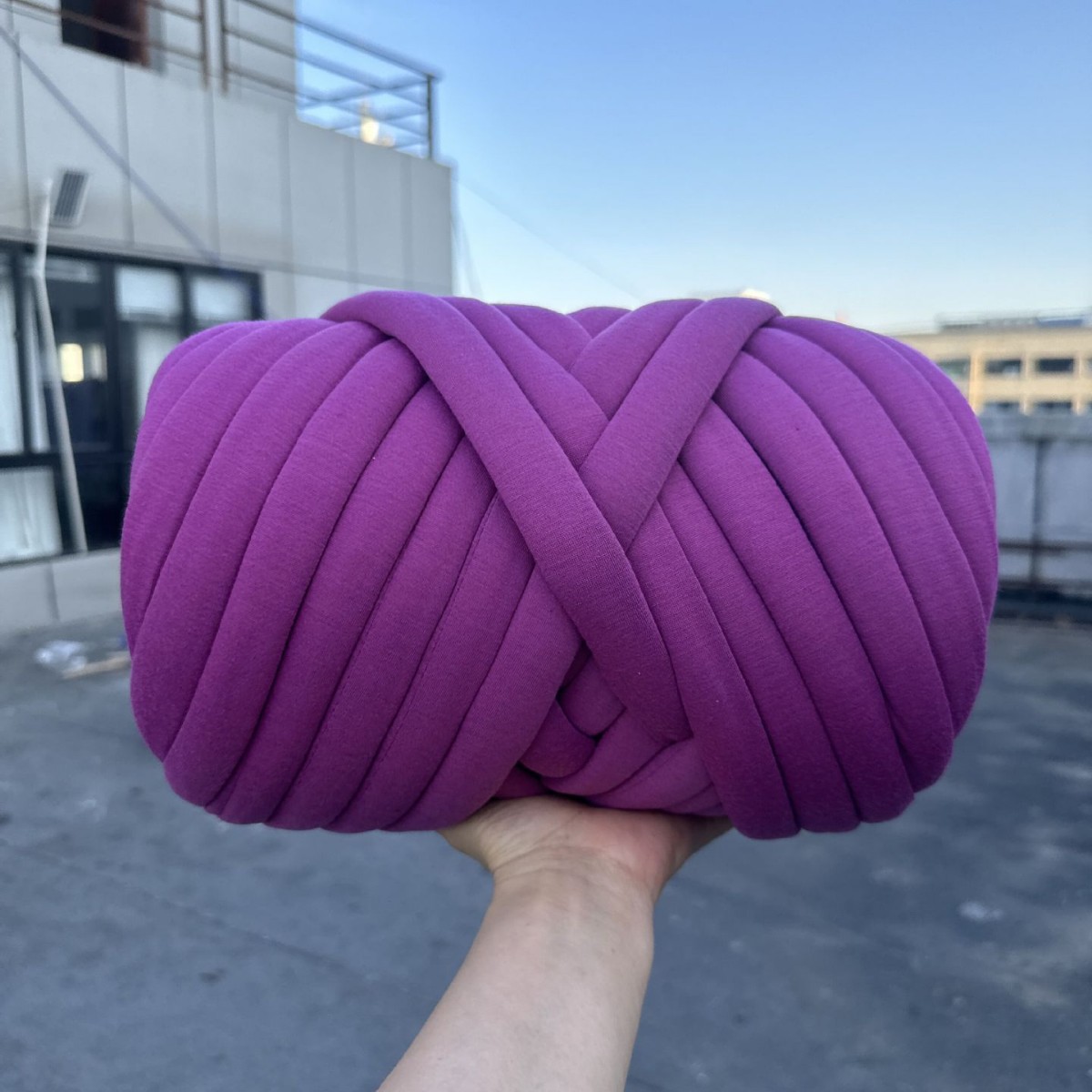 500G Thick Chunky Yarn Cored Cotton Wool Tube Yarn for DIY Blanket Hat Bulky Arm Roving Handwork Knitting Spin Yarn