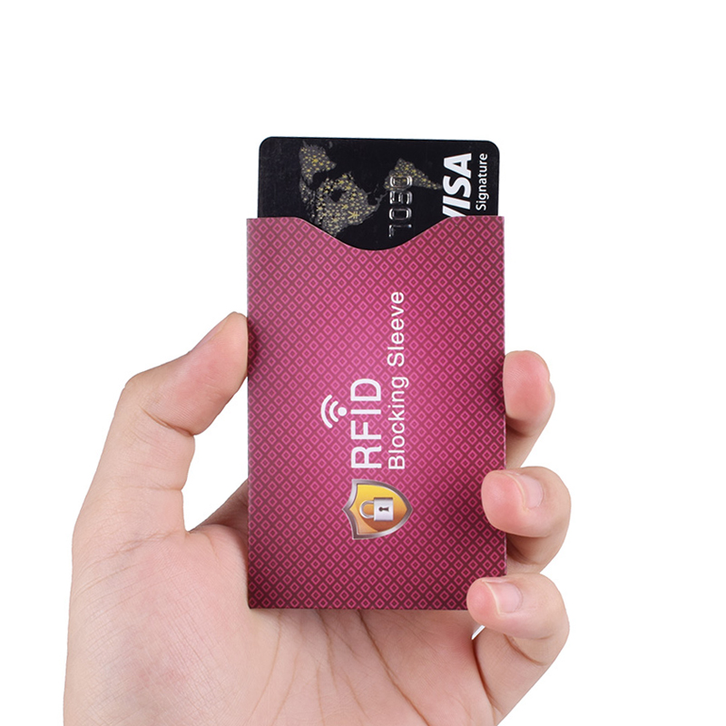 Fundas para tarjetas antiescaneo, Protector de tarjetas RFID NFC de crédito, papel de aluminio antimagnético, soporte para tarjetas bancarias con bloqueo RFID, 5 uds.