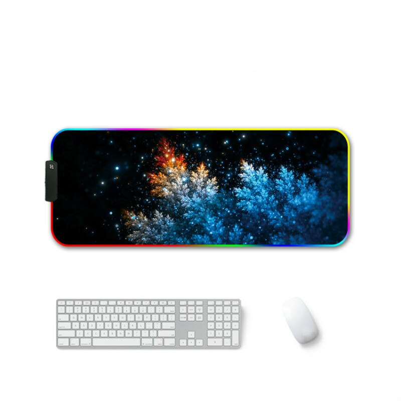 Rvb grand tapis de souris tapis de souris de jeu Gamer Led ordinateur tapis de souris grand tapis de souris avec rétro-éclairage tapis pour clavier tapis de bureau souris: 300x800x3mm2