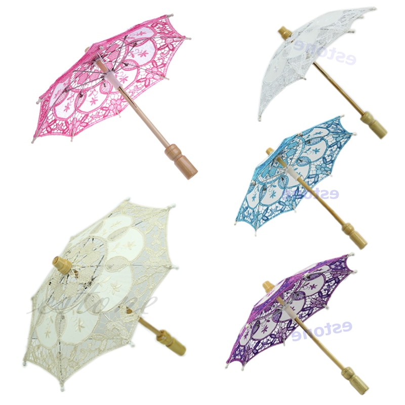 Chinese Traditionele Stijl Hotsale Parasol Papier Paraplu Geborduurde Kant Voor Bruiloft Tonen Decor