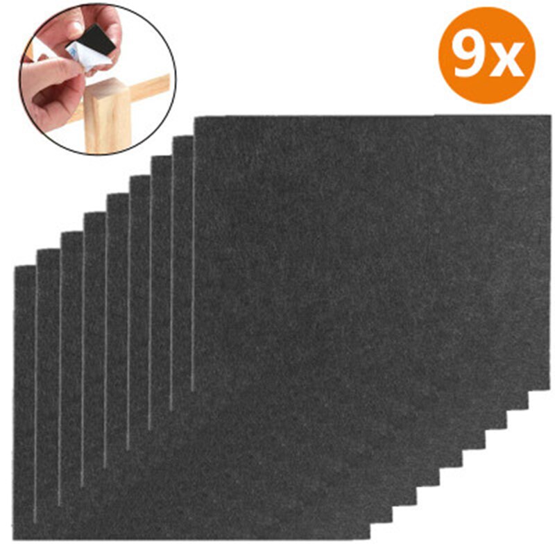 Furniture Pads 9 Pieces Self Adhesive Felt Pads Cuttable Felt Chair Pads Anti Scratch Floor Protectors for Furniture Leg MSU88