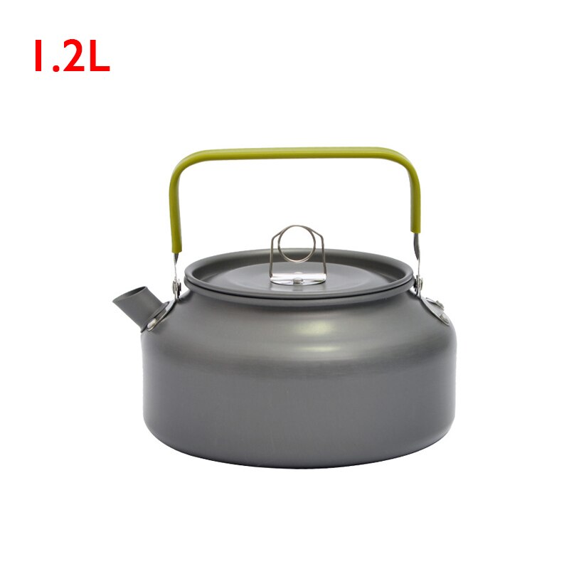 3/9Pcs Camping Servies Koken Set Kookgerei Reizen Servies Bestek Gebruiksvoorwerpen Wandelen Picknick Set Outdoor Kookgerei Set: 1.2l teapot