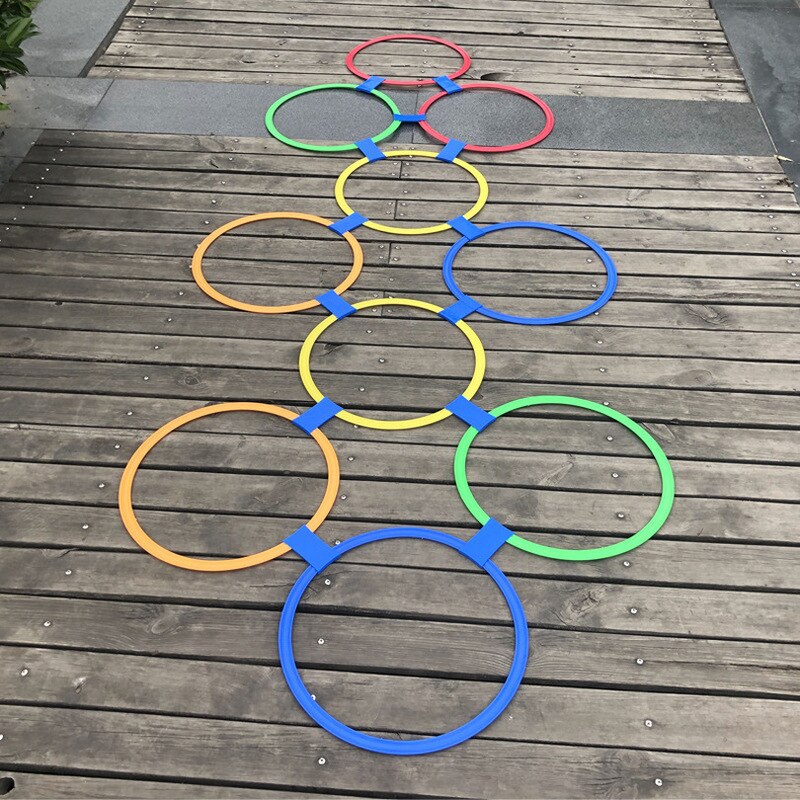 draussen Spaß Spiel Springen Ring Kindergarten Lehre Sport Spielzeug Hopscotch springen Zu sterben Gitter freundlicher Sensorische Ausbildung Ausrügestochen