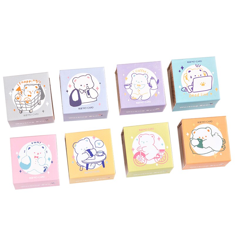 Leuke Cartoon Beer Werknemer Serie Decoratie Stempel Houten Stempels Voor Scrapbooking Briefpapier Diy Craft Standaard Stempel