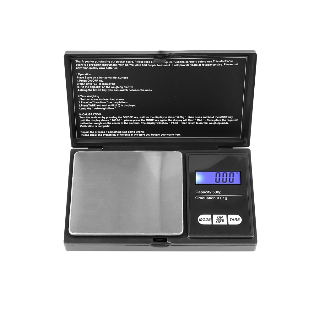 Mini-Elektronikwaage, Taschen-Digitalwaage für Gold, Sterlingsilber, Schmuckwaage, Präzisionswaage, 200/500 g x 0,01 g/1 kg x 0,1 g