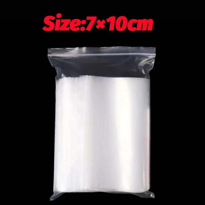 Små plastposer med glidelås, gjenlukkbare gjennomsiktige poser, vakuumoppbevaringspose, klare poser med glidelås, matoppbevaring