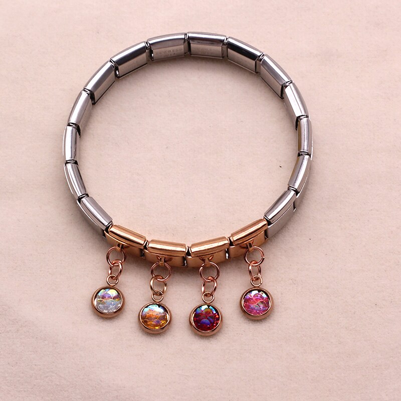 Hapiship Original Daisy Round Fish Scales Rose Italian Charm Fit 9mm Stainless Steel Bracelet DIY Making Jewelry DJ309