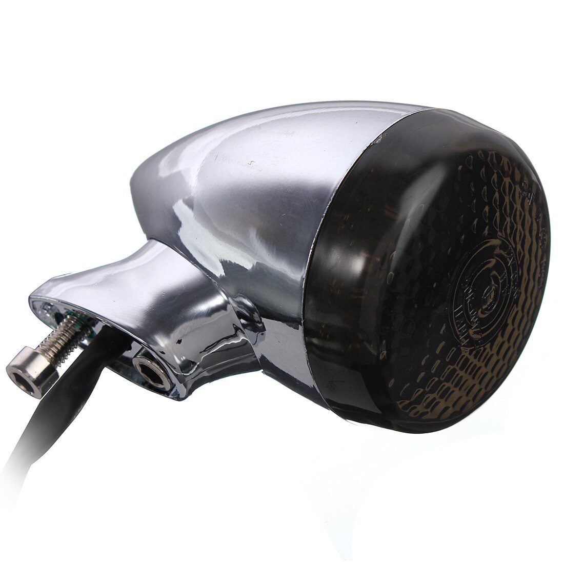 4 pièces avant arrière moto LED clignotant indicateur lumineux pour Davidson Sportster/Dyna moto avec tube de fourche 39mm: Gris