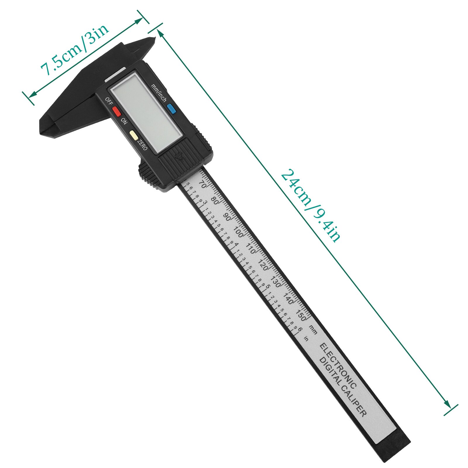 BAFLI Digitale Schuifmaat IP54 Digitale Remklauw Metalen Liniaal Gauge Roestvrijstalen Elektronische Vernier Remklauwen Micrometer Diepte Meetgereedschap 6in 150mm Precisie Brede Toepassing
