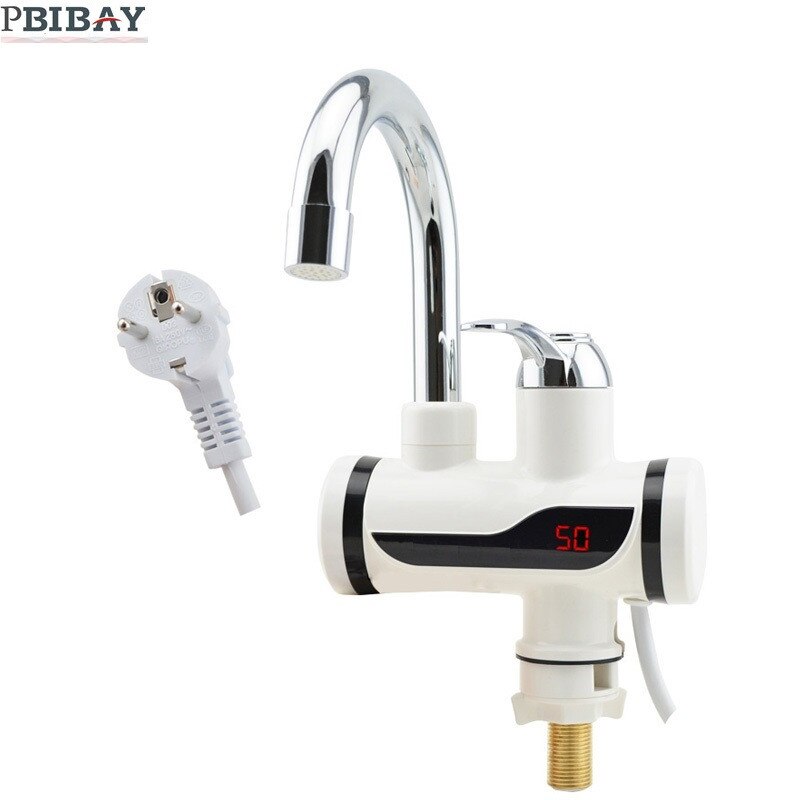RX-001,Kitchen Water Heater Cold Heating Faucet Instantaneous Water Heater Tap Instant Water Faucet Heater with plug: under inflow AC220V