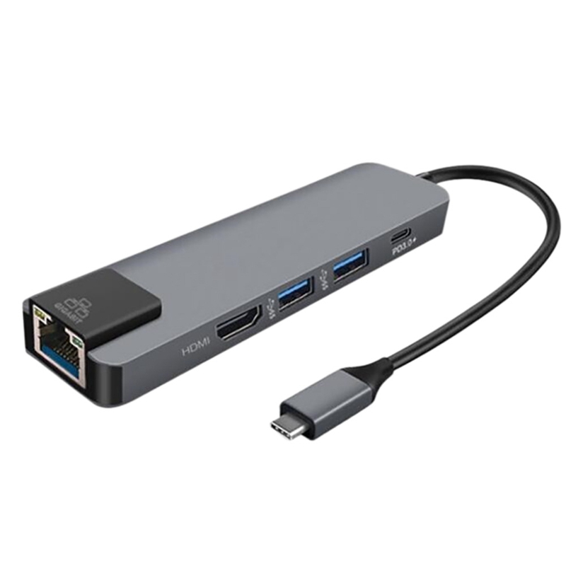 Docking Station Usb C Naar Ethernet 4K Hdmi Compatibel Usb 3.0 Adapter Met 1000Mbps RJ45 Poort Voor pro Laptop: Default Title