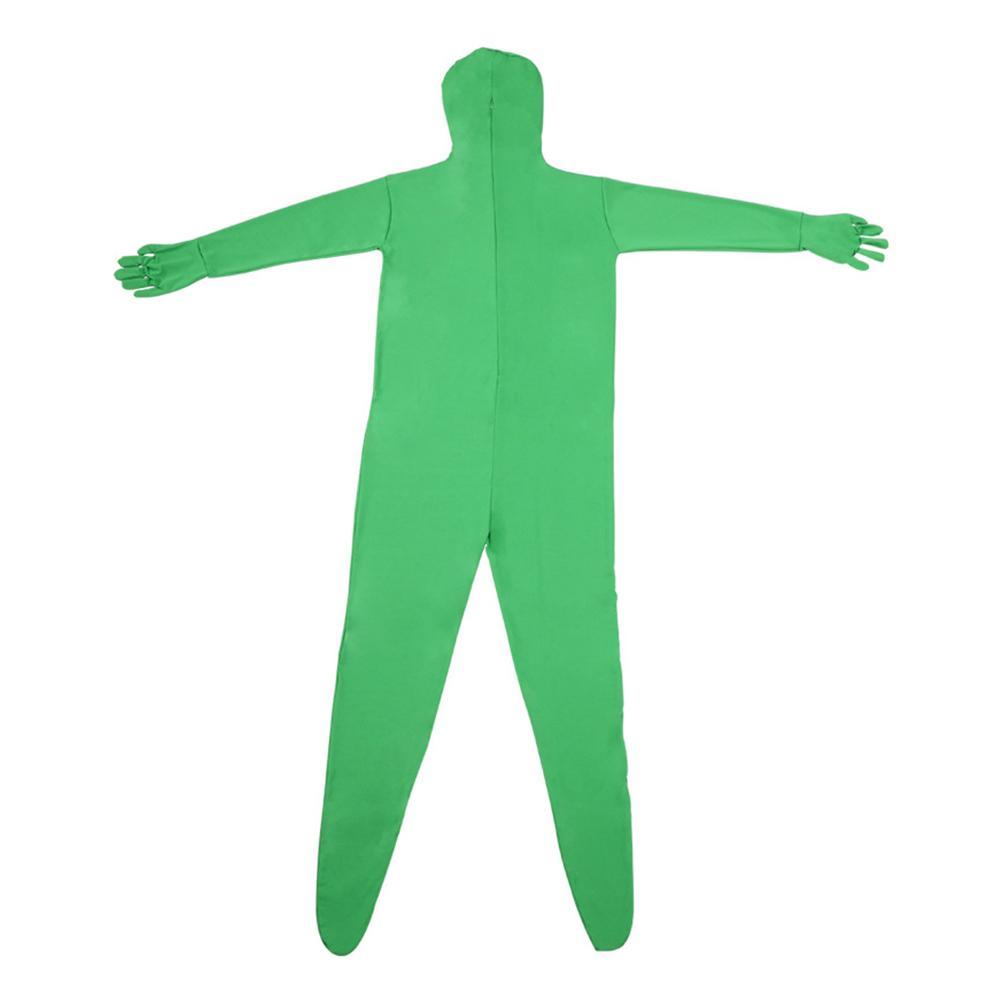 Green Jumpsuit Video Chroma Key Tight Suit Skin Suit Stretchy Effect Photo Body Accessory Green Screen Suit Photograph Invi U6S6
