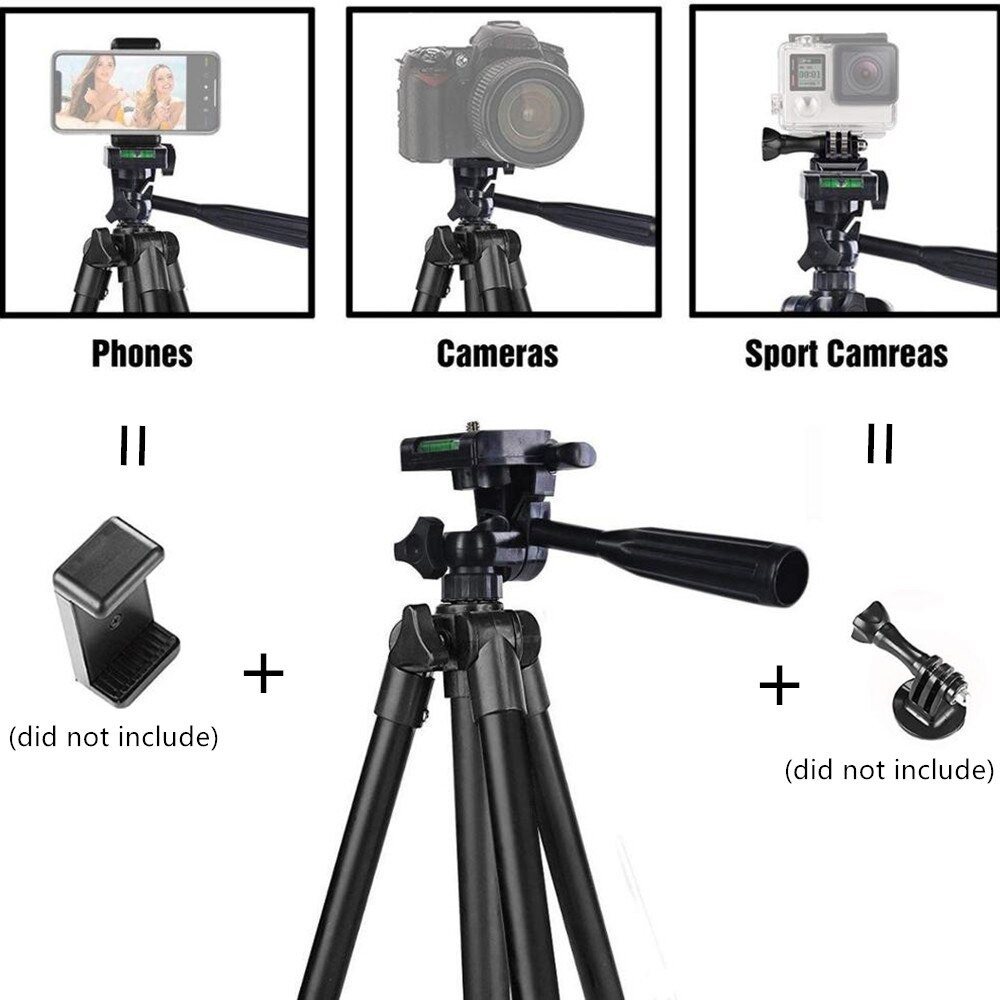 40 inch Tripod 4 Sections Lightweight Tripod Portable Tripod for Canon for Nikon for Sony Camera for Gopro Action Camera