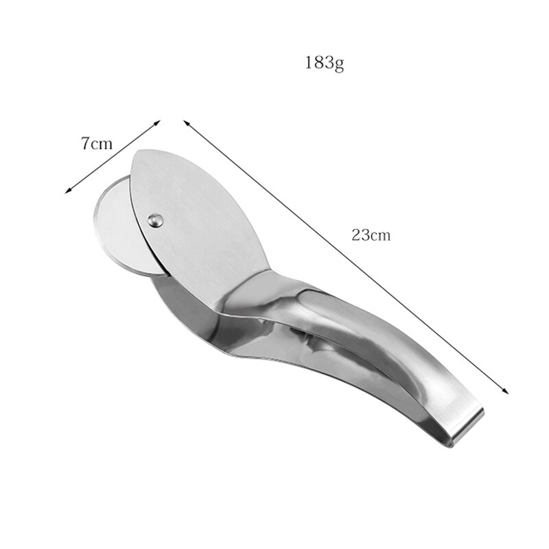 2 In 1 Stainless Steel Pizza Cutter Pizza Knife Pastry Pizza Clip Pasta Dough Kitchen Pizza Tools Pizza Shovel