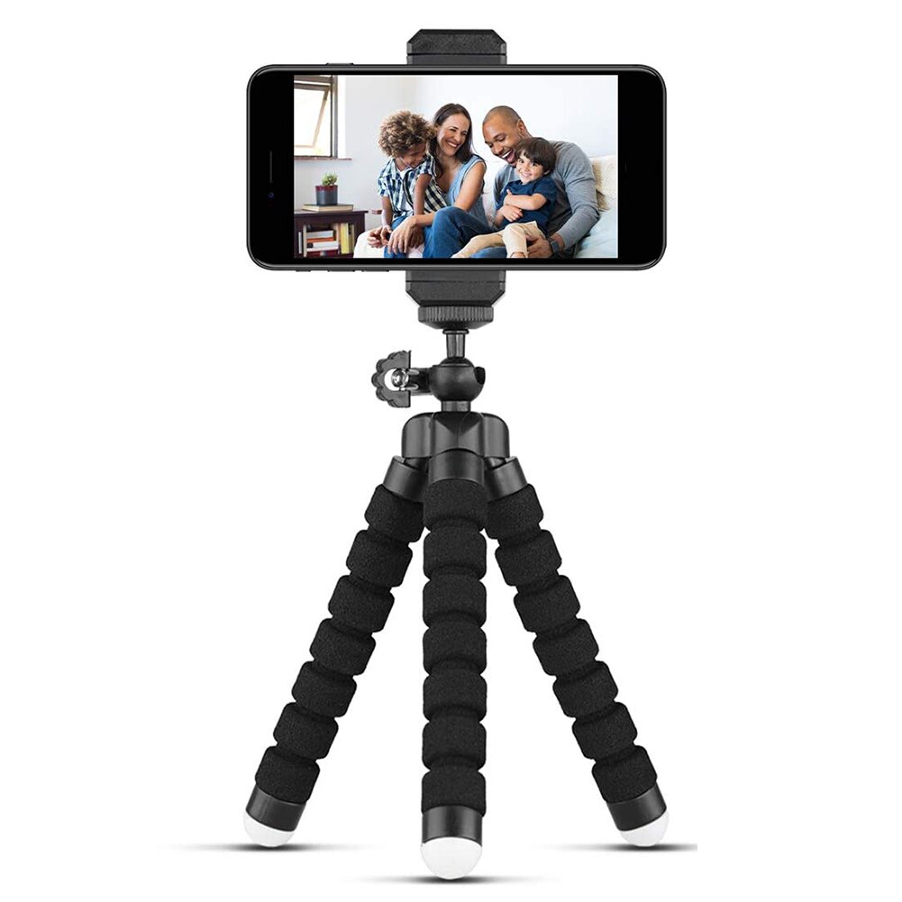 Sponge Octopus Tripod Mini Flexible Kit Outdoor Mobile Phone with Bluetooth Remote Shutter Decoration for Cellphone