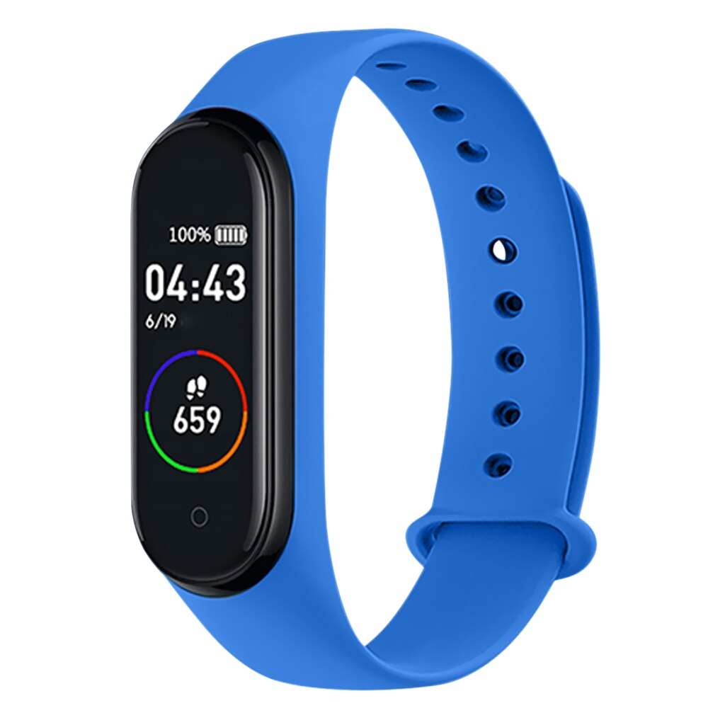 M4 band Smart Bracelet Fitness tracker BT4.0 Smart Watch Heart Rate Blood Pressure Monitor Waterproof Sports Fitness smart band: Sky Blue
