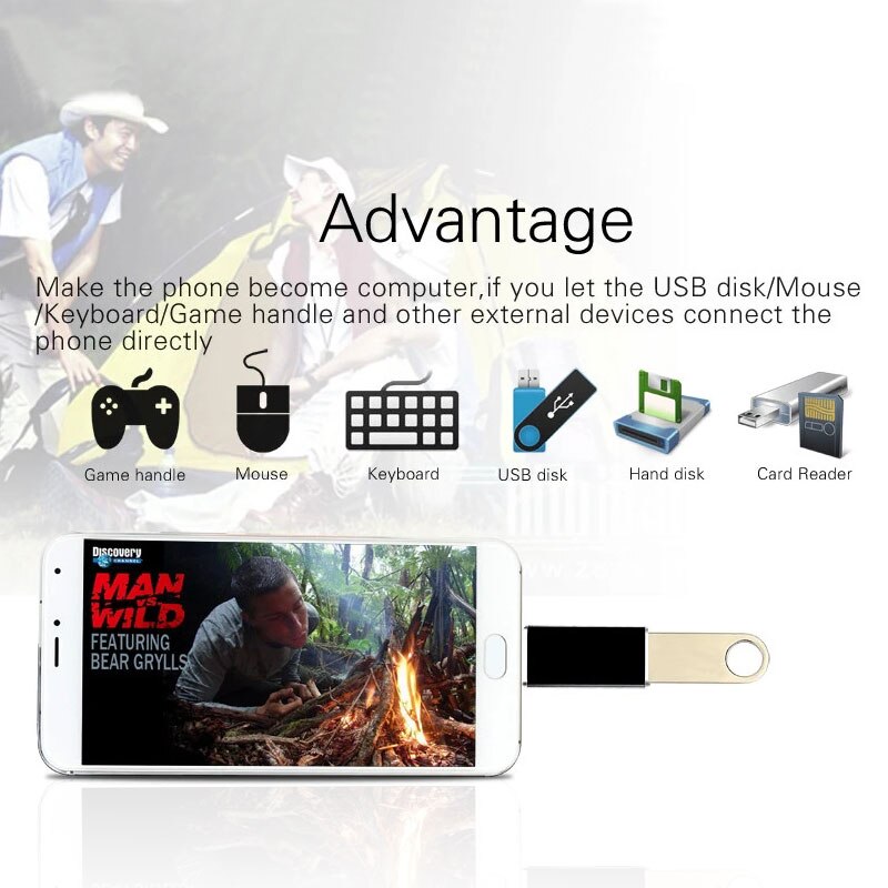 Adaptador OTG USB C macho a USB 3,0 hembra, adaptador/convertidor OTG tipo C a USB para Macbook Nexus Nokia N1 para Samsung S8 Plus