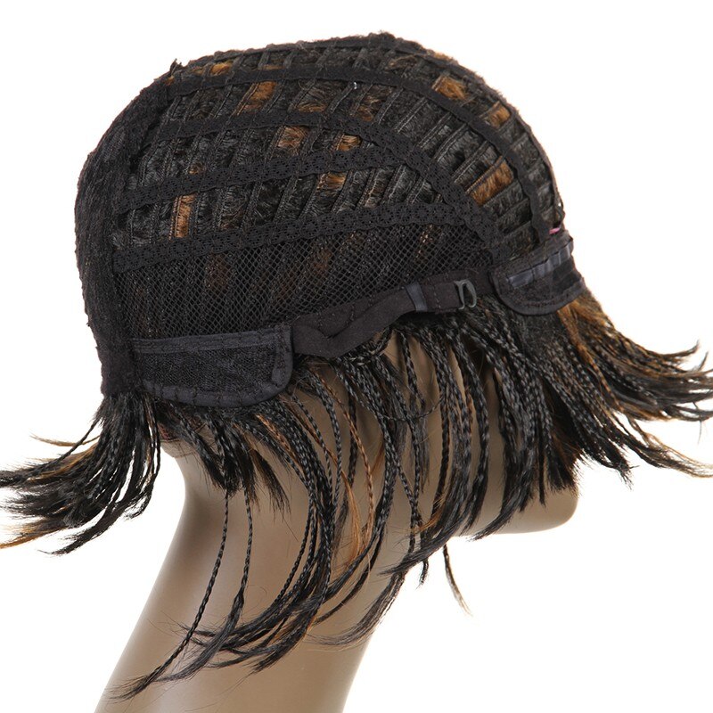Feibin perruques tressées court Afro torsion synthétique tressage cheveux perruque B195