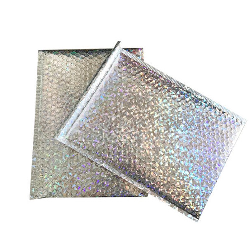 50 Stuks Cd/Cvd Verpakking Bubble Mailers Goud Papier Gevoerde Enveloppen Bag Bubble Mailing Envelop Tas 15*13Cm + 4Cm