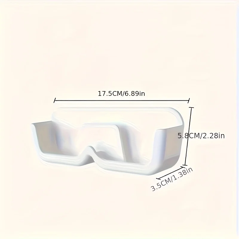 Eyeglasses Holder Stand, Sunglasses Storage Organizer, Wall Mounted Glasses Display Case with Adhesive Sticker for Home Office