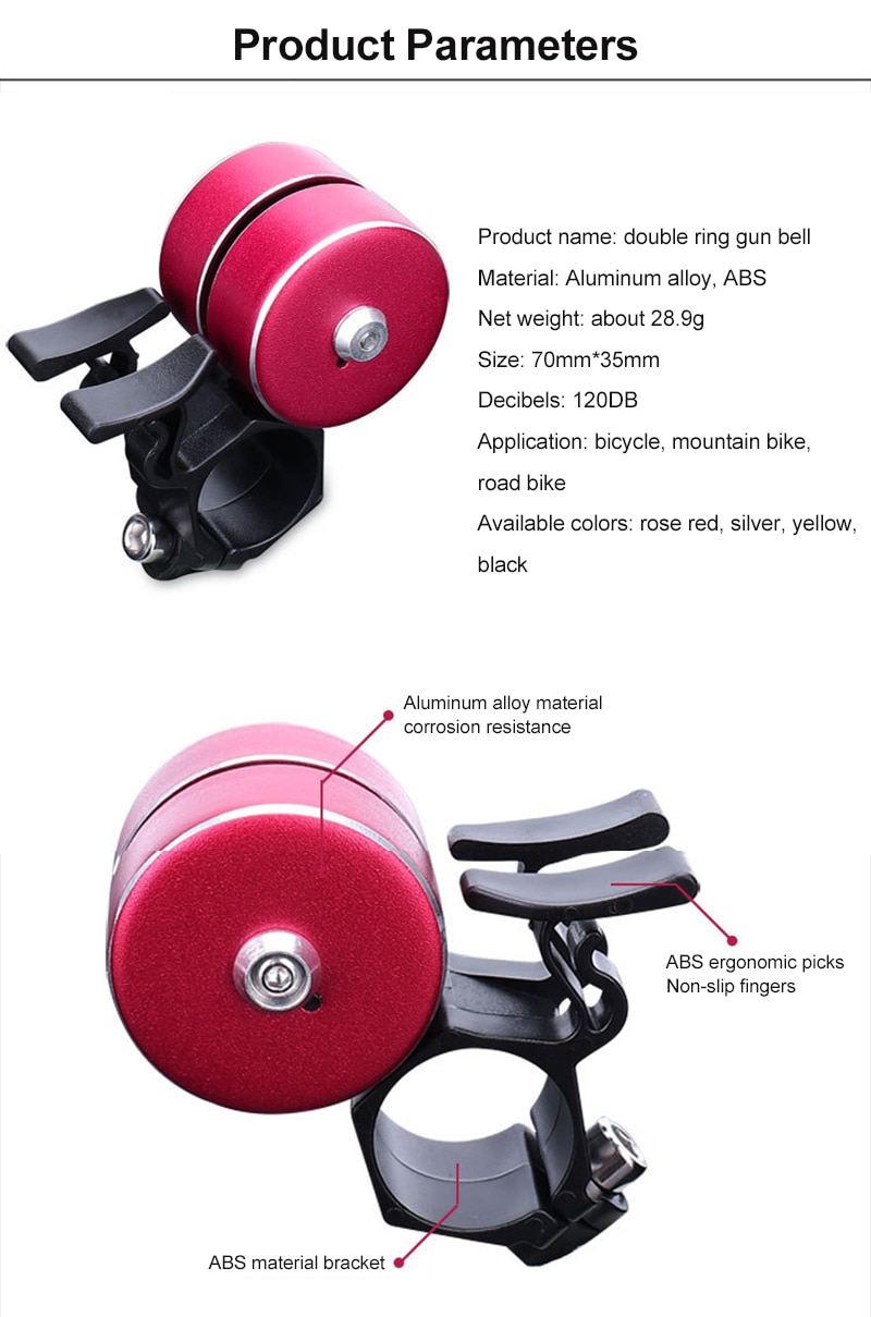 Aluminium Bike Bell Mtb Mountainbike Gewone Bell Sound Fietsstuur Ring Hoorn Alarm Waarschuwing Fiets Accessoires TXTB1