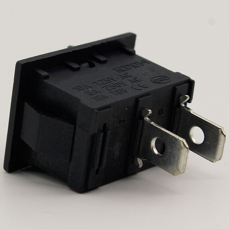 5Pcs/Lot Black Push Button Mini Switch 6A-10A 110V 250V KCD1 2Pin Snap-in On/Off Rocker Switch 5PCS/Lot 21MM*15MM BLACK